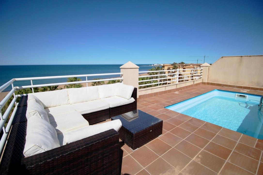 Апартаменты Atico Con Piscina Privada En Primera Linea Дения Экстерьер фото