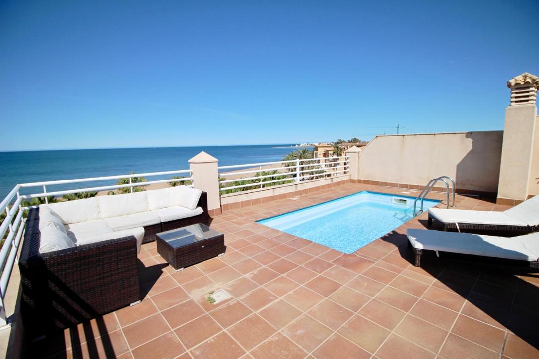 Апартаменты Atico Con Piscina Privada En Primera Linea Дения Экстерьер фото