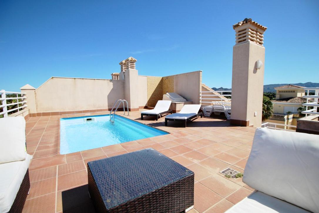 Апартаменты Atico Con Piscina Privada En Primera Linea Дения Экстерьер фото